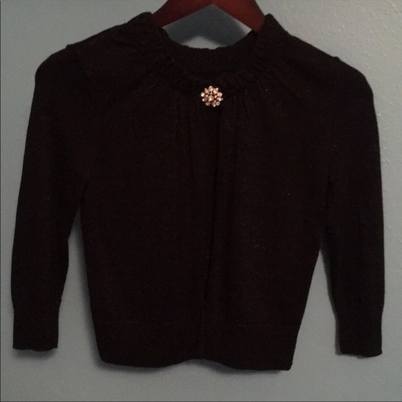 Jennifer Lopez Black Cardigan with Brooch - Picture 5 of 6